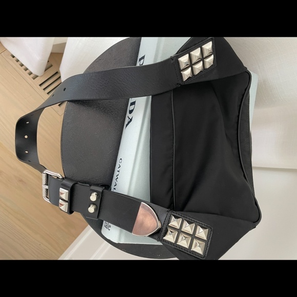 Prada Nylon Tessuto Nylon stud belt bag - Picture 4 of 5